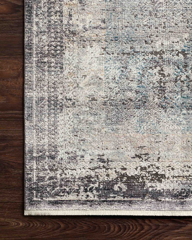 Loloi Gemma Collection - Traditional Power Loomed Rug in Charcoal & Multi (GEM-04)