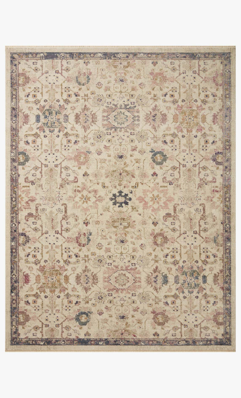 Loloi Giada Collection - Traditional Power Loomed Rug in Ivory & Multi (GIA-04)