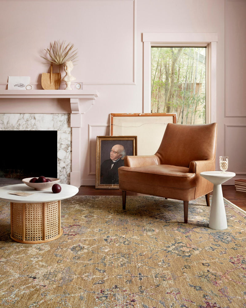 Loloi Giada Collection - Traditional Power Loomed Rug in Gold & Multi (GIA-05)