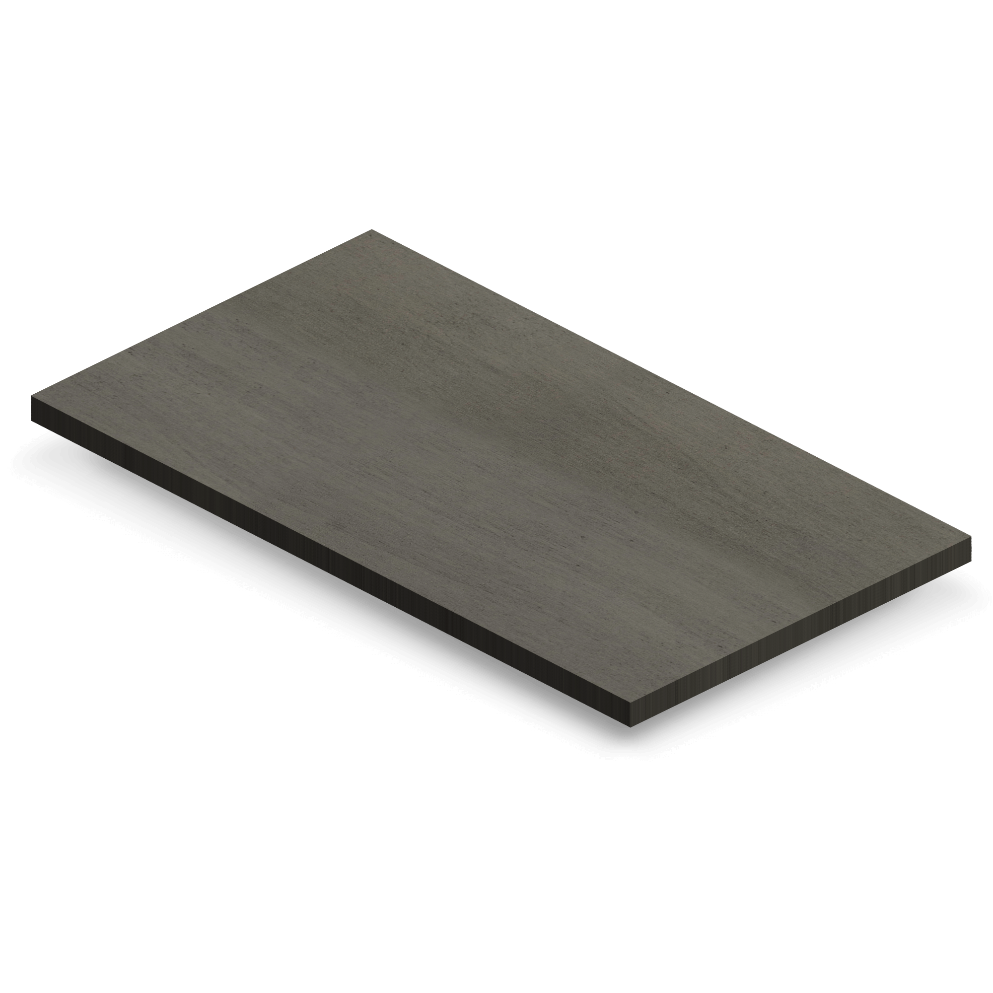 Gray wood sample board, rectangular 6 x 4 inches