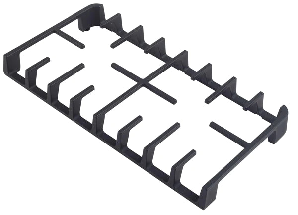 Black cast-iron burner grate for stainless steel gas cooktop