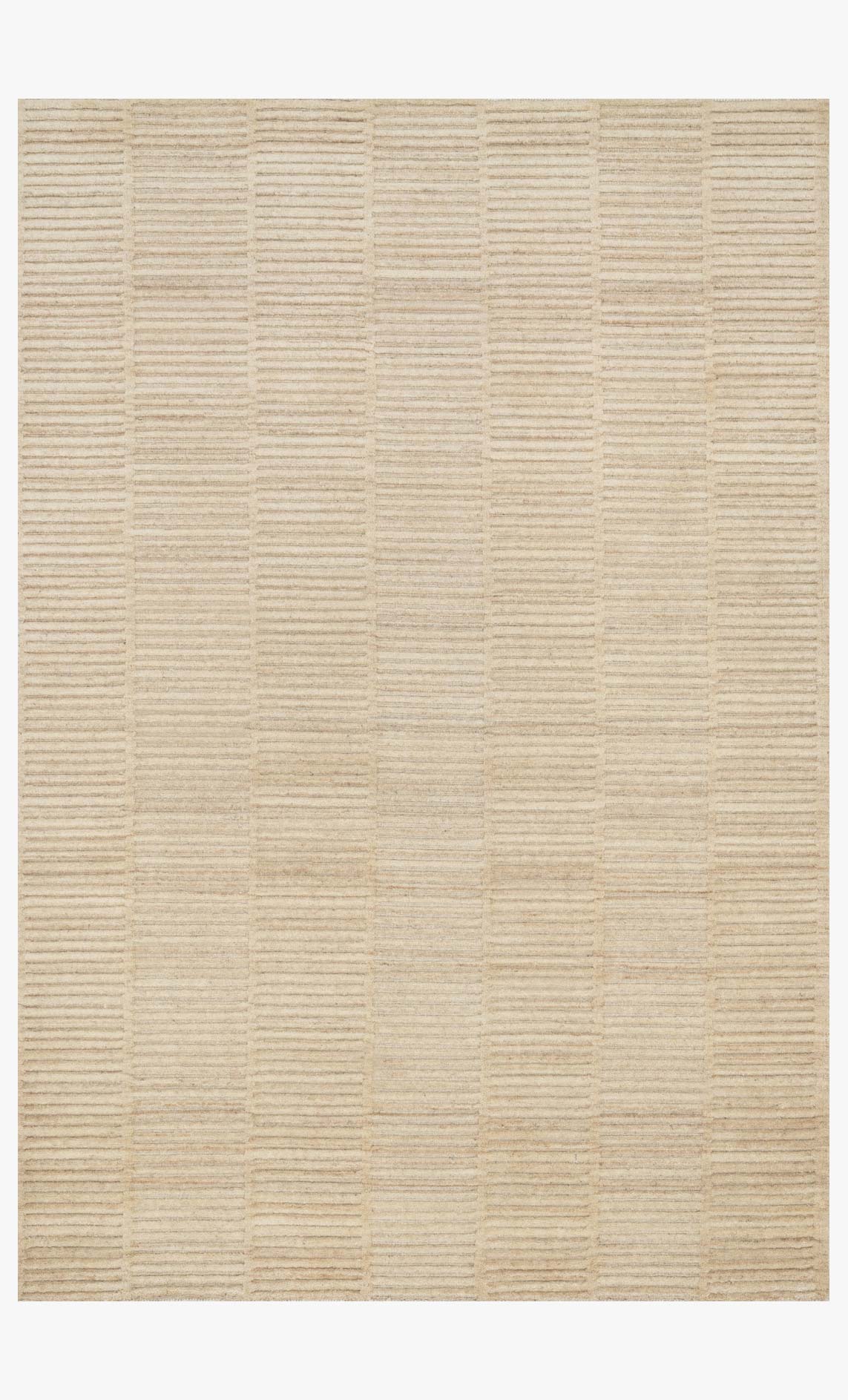 Loloi Hadley transitional hand-loomed rug, natural beige, subtle stripe texture