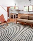 Loloi II Hagen Collection - CONTEMPORARY Power Loomed Rug in White & Ocean (HAG-01)