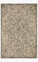 Loloi II Halle Collection - Traditional Hooked Rug in Grey & Ocean (HAE-01)