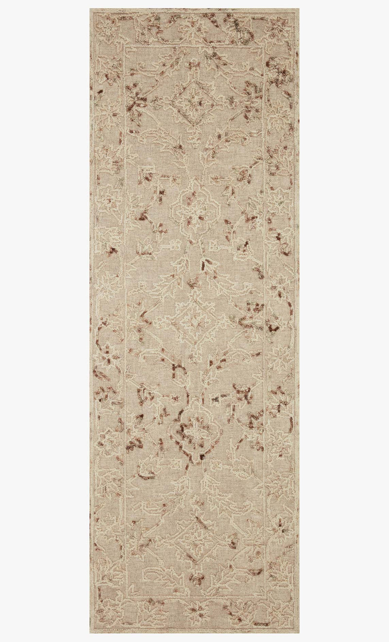 Loloi II Halle Collection - Traditional Hooked Rug in Natural & Sage (HAE-02)