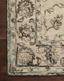 Loloi II Halle Collection - Traditional Hooked Rug in Grey & Sky (HAE-05)