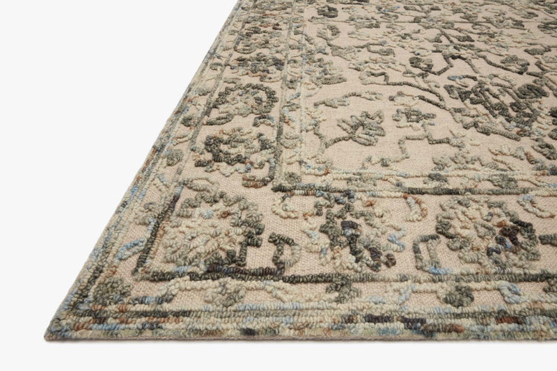 Loloi II Halle Collection - Traditional Hooked Rug in Grey & Sky (HAE-05)
