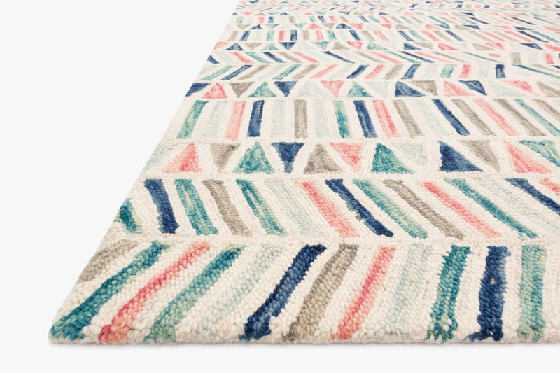 Justina Blakeney x Loloi Hallu Collection - Contemporary Hooked Rug in Ivory & Multi (HAL-01)