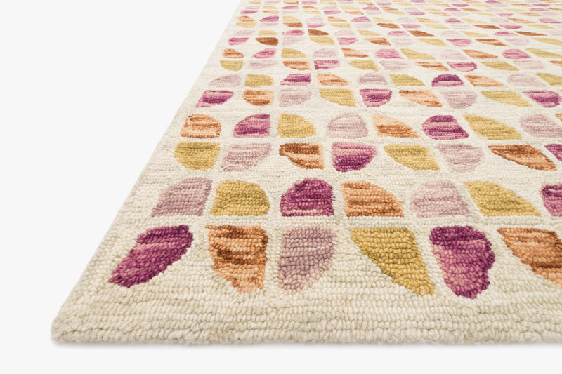 Justina Blakeney x Loloi Hallu Collection - Contemporary Hooked Rug in Ivory & Sunset (HAL-05)