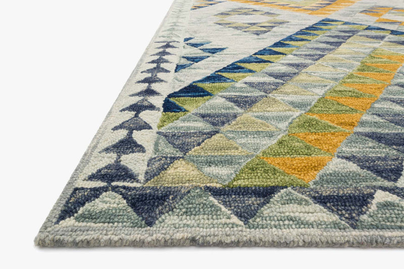 Justina Blakeney x Loloi Hallu Collection - Contemporary Hooked Rug in Spa & Gold (HAL-07)