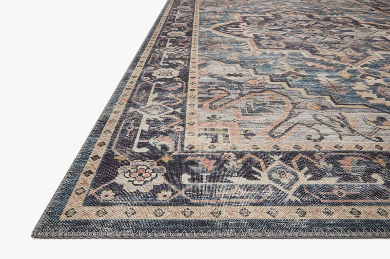 Loloi II Hathaway Collection - Traditional Power Loomed Rug in Navy & Multi (HTH-01)