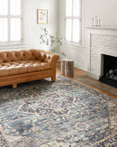 Loloi II Hathaway Collection - Traditional Power Loomed Rug in Navy (HTH-01)
