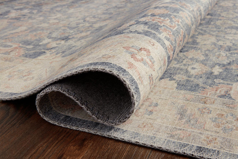 Loloi II Hathaway Collection - Traditional Power Loomed Rug in Denim & Multi (HTH-02)