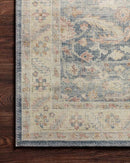 Loloi II Hathaway Collection - Traditional Power Loomed Rug in Denim (HTH-02)