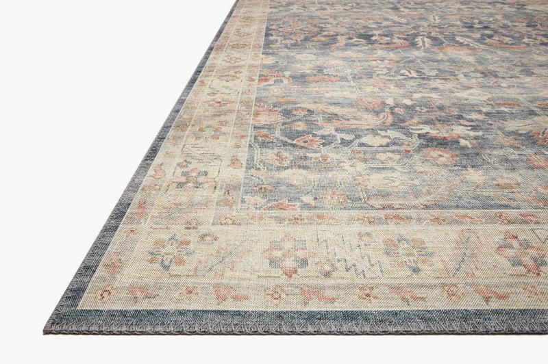 Loloi II Hathaway Collection - Traditional Power Loomed Rug in Denim (HTH-02)