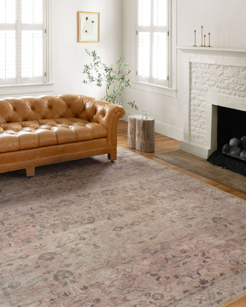 Loloi II Hathaway Collection - Traditional Power Loomed Rug in Blush & Multi (HTH-06)