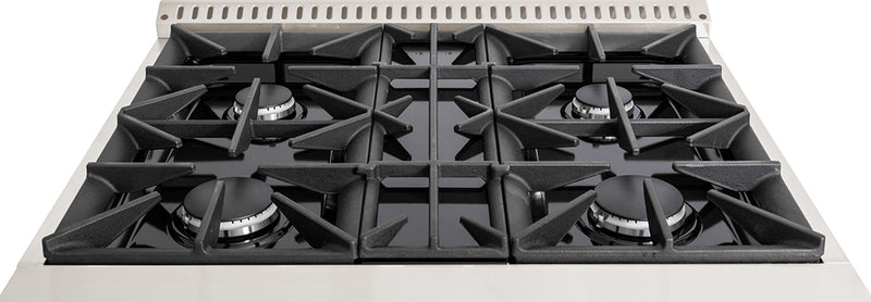 Hallman Bold 30-Inch Gas Range with 4.2 Cu. Ft. Gas Oven & 4 Gas Burners in Black Titanium with Chrome Trim (HBRG30CMBT)