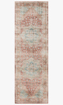 Loloi II Heidi Collection - Traditional Power Loomed Rug in Terracotta & Aqua (HEI-01)