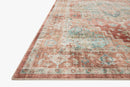 Loloi II Heidi Collection - Traditional Power Loomed Rug in Terracotta & Aqua (HEI-01)