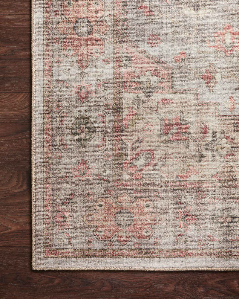 Loloi II Heidi Collection - Traditional Power Loomed Rug in Dove & Spice (HEI-02)