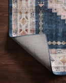 Loloi II Heidi Collection - Traditional Power Loomed Rug in Denim & Blush (HEI-03)