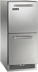 Perlick 15-Inch Signature Series Outdoor Built-In Counter Depth Drawer Refrigerator with 2.8 cu. ft. Capacity in Stainless Steel (HP15RM-4-5)