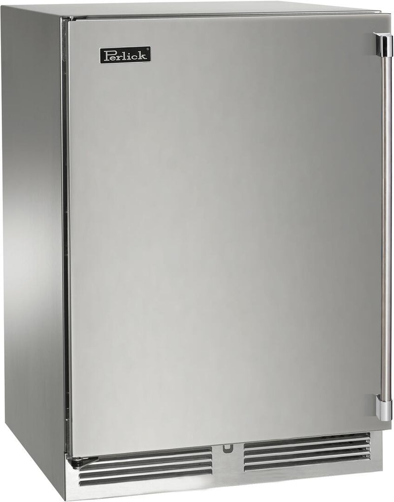 Perlick 24" Signature Series Outdoor Built-In Counter Depth Compact Freezer with 5.2 cu. ft. Capacity in Stainless Steel  (HP24FM-4-1)
