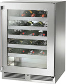 Perlick 24" Signature Series Built-In Wine Cooler with 45 Bottle Capacity Single Zone with Glass Door in Stainless Steel  (HP24WM-4-3)