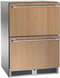 Perlick 24-Inch Signature Series Outdoor Built-In Counter Depth Drawer Refrigerator with 5 cu. ft Capacity in Panel Ready (HP24ZM-4-6)