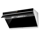 Fotile Slant Vent Series 36-Inch 1000 CFM Under Cabinet or Wall Mount Range Hood with 2 LED lights, and Touchscreen in Onyx Black Tempered Glass (JQG9006)