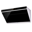 Fotile Slant Vent Series 36-Inch 1000 CFM Under Cabinet or Wall Mount Range Hood with 2 LED lights, and Touchscreen in Onyx Black Tempered Glass (JQG9006)