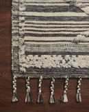 Loloi Iman Collection - Contemporary Hand Knotted Rug in Ivory & Charcoal (IMA-01)