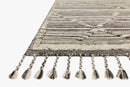 Loloi Iman Collection - Contemporary Hand Knotted Rug in Ivory & Charcoal (IMA-01)