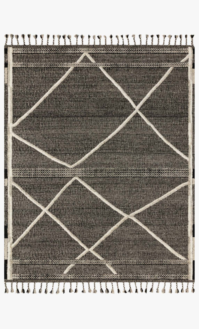 Loloi Iman Collection - Contemporary Hand Knotted Rug in Beige & Charcoal (IMA-02)