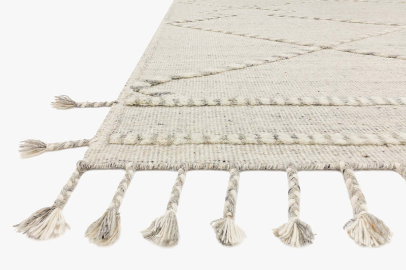 Loloi Iman Collection - Contemporary Hand Knotted Rug in Ivory & Lt. Grey (IMA-03)