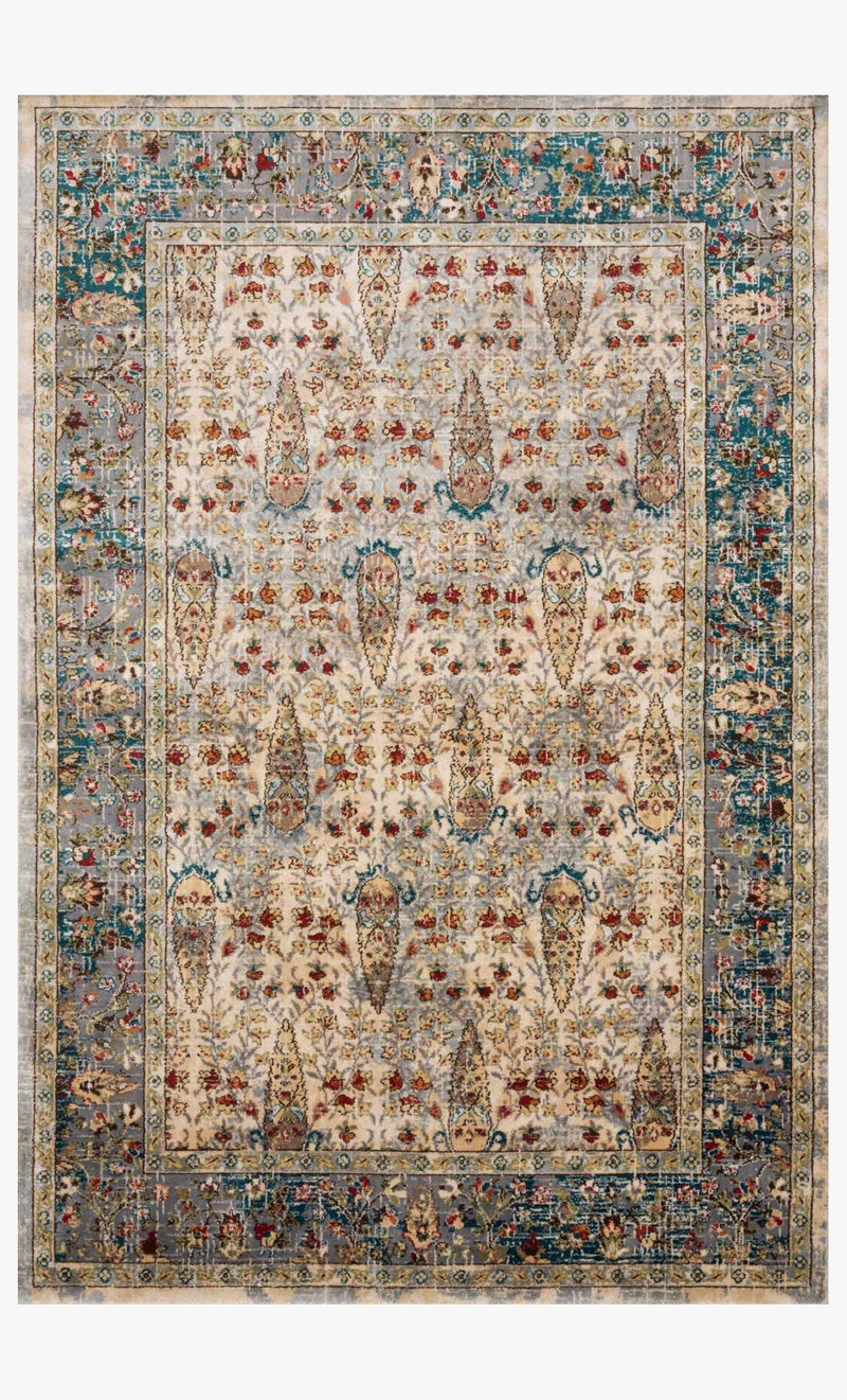 Loloi II Isadora Collection - Transitional Power Loomed Rug in Sand & Steel (ISA-03)