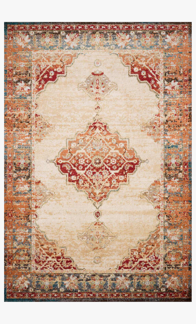 Loloi II Isadora Collection - Transitional Power Loomed Rug in Ant. Ivory & Sunset (ISA-04)