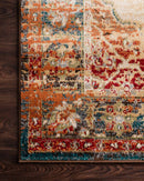 Loloi II Isadora Collection - Transitional Power Loomed Rug in Ant. Ivory & Sunset (ISA-04)