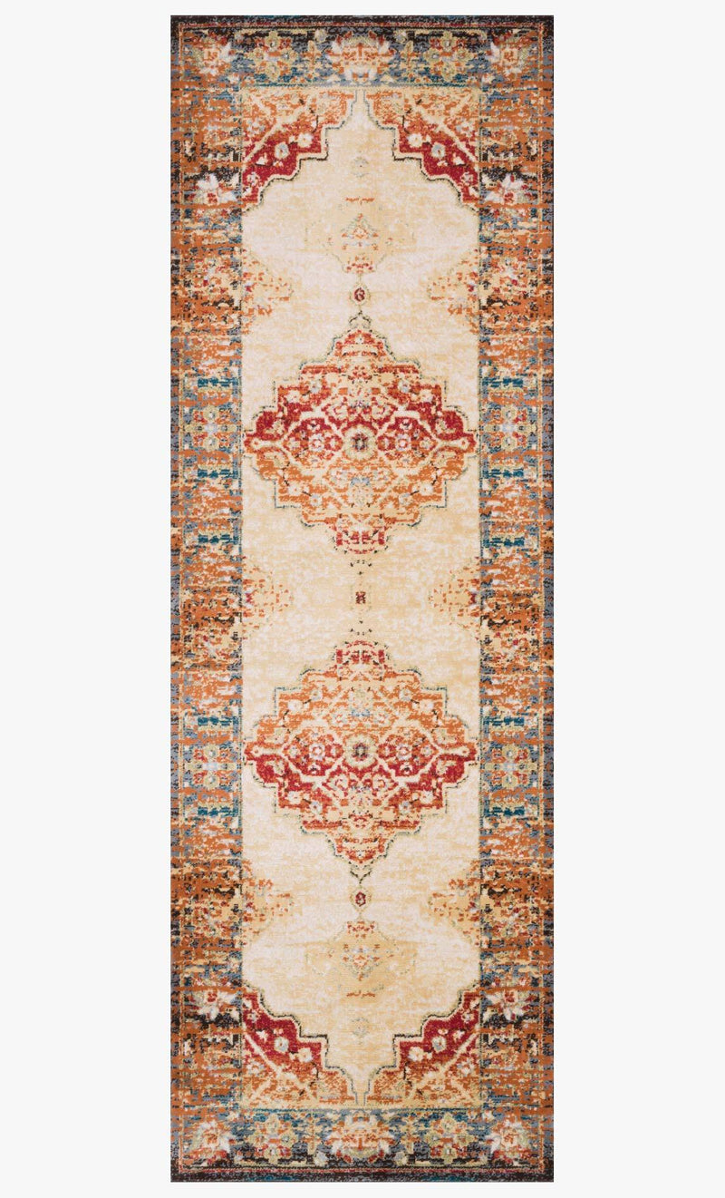 Loloi II Isadora Collection - Transitional Power Loomed Rug in Ant. Ivory & Sunset (ISA-04)