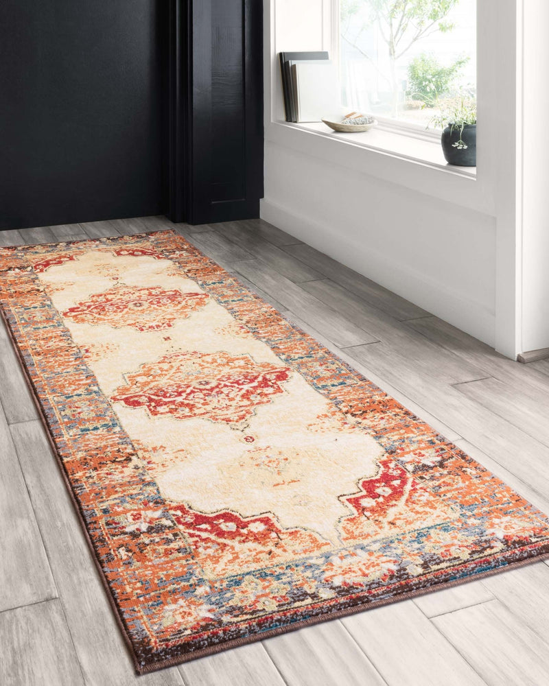 Loloi II Isadora Collection - Transitional Power Loomed Rug in Ant. Ivory & Sunset (ISA-04)