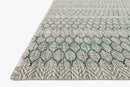 Loloi Isle Collection - Indoor/Outdoor Power Loomed Rug in Grey & Teal (IE-01)