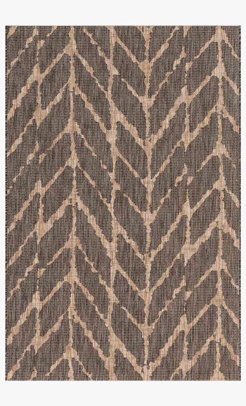 Loloi Isle Collection - Indoor/Outdoor Power Loomed Rug in Charcoal & Mocha (IE-02)