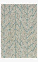 Loloi Isle Collection - Indoor/Outdoor Power Loomed Rug in Mist & Aqua (IE-02)