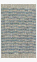 Loloi Isle Collection - Indoor/Outdoor Power Loomed Rug in Grey & Blue (IE-03)