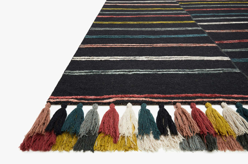 Justina Blakeney x Loloi Jamila Collection - Contemporary Hooked Rug in Charcoal (JAA-01)
