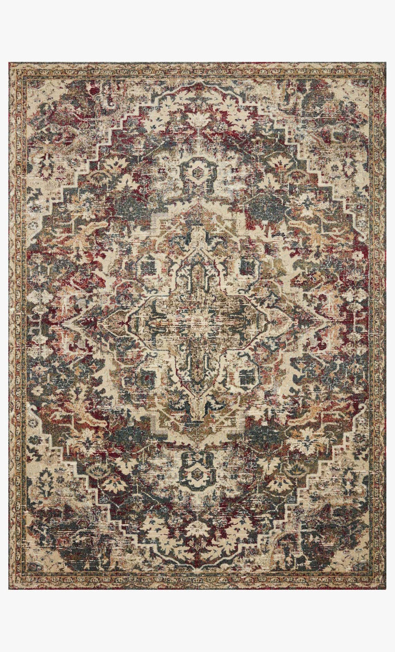 Loloi Jasmine Collection - Contemporary Power Loomed Rug in Ocean & Multi (JAS-03)