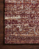 Loloi Jasmine Collection - Contemporary Power Loomed Rug in Sky & Bordeaux (JAS-05)