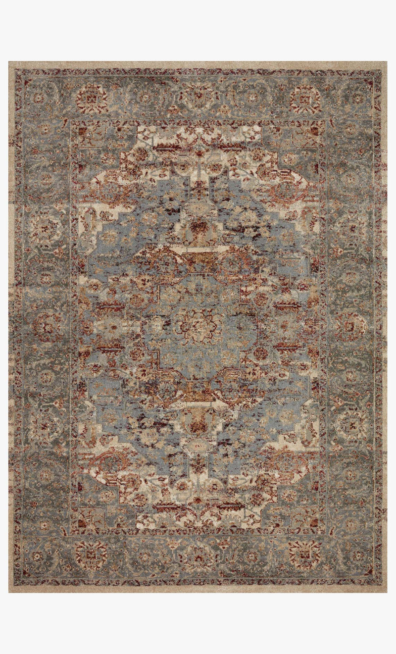 Loloi Jasmine Collection - Contemporary Power Loomed Rug in Slate & Brick (JAS-09)