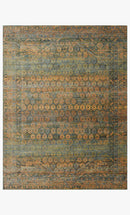 Loloi Javari Collection - Contemporary Power Loomed Rug in Lagoon & Fiesta (JV-03)