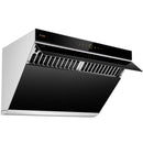 Fotile Slant Vent Series 30-Inch 1000 CFM Under Cabinet Range or Wall Mount Range Hood with 2 LED lights, Motion, and Touch Activation in Onyx Black Tempered Glass (JQG7505)